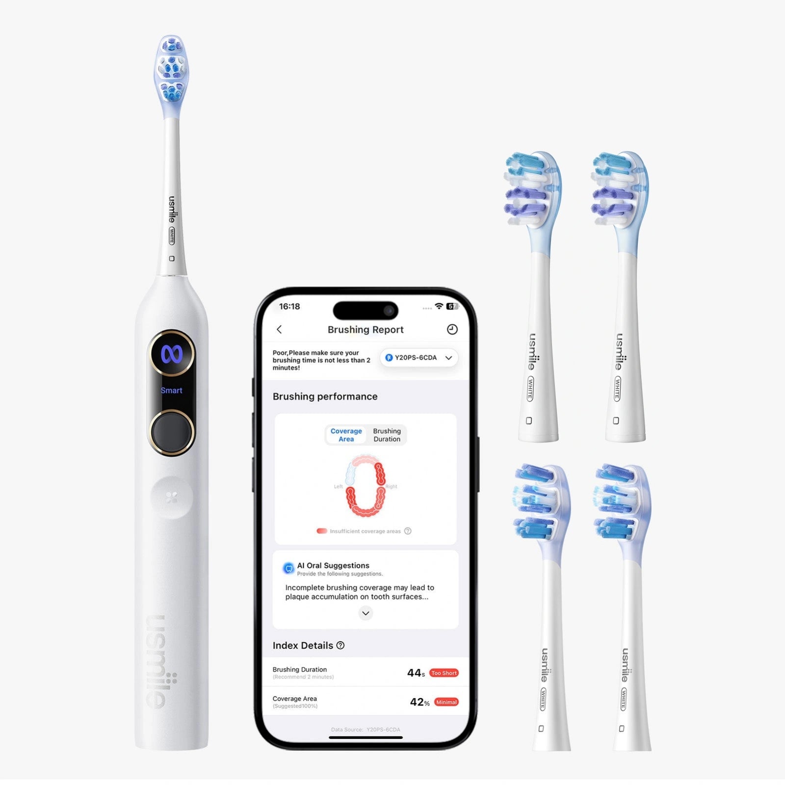 usmile Y20 PRO AI Toothbrush + Extra Brush Head 1.0