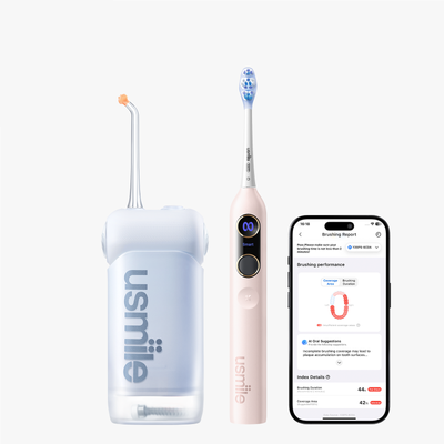 usmile Classic Dental Care Bundle—Y20 PRO AI Toothbrush x C10 Water Flosser
