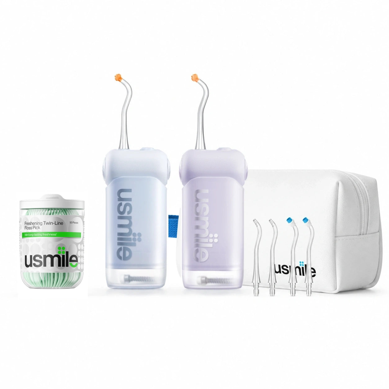 usmile C10 2-Pack Water Flosser Set with Toiletry Bag